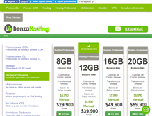 Tablet Screenshot of benzahosting.cl